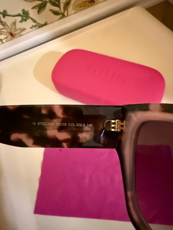 TOUS Tortoiseshell Cat-Eye Sunglasses with Purple Gradient Lenses main image 4